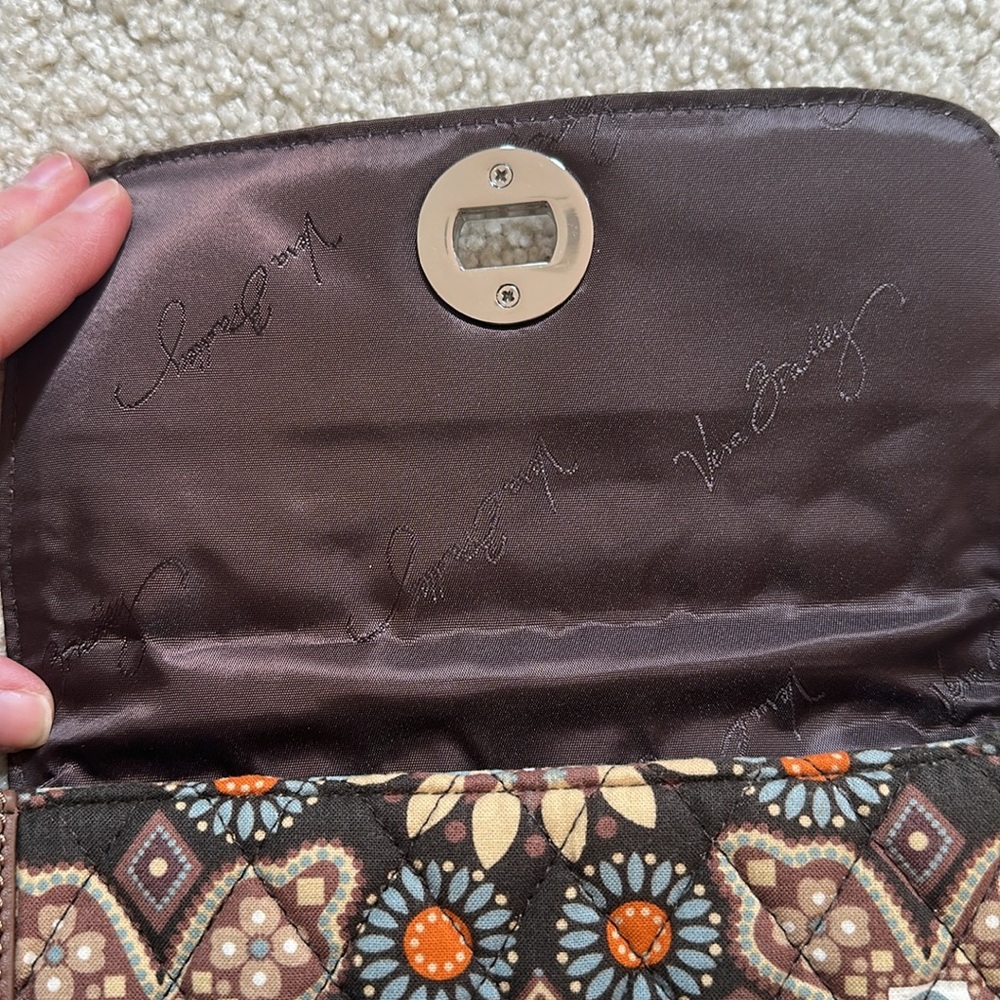 VERA BRADLEY Floral Brown Crossbody Bag - Picture 3 of 7